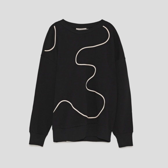 Zara Sweater long sleeves size S Black - Picture 4 of 8